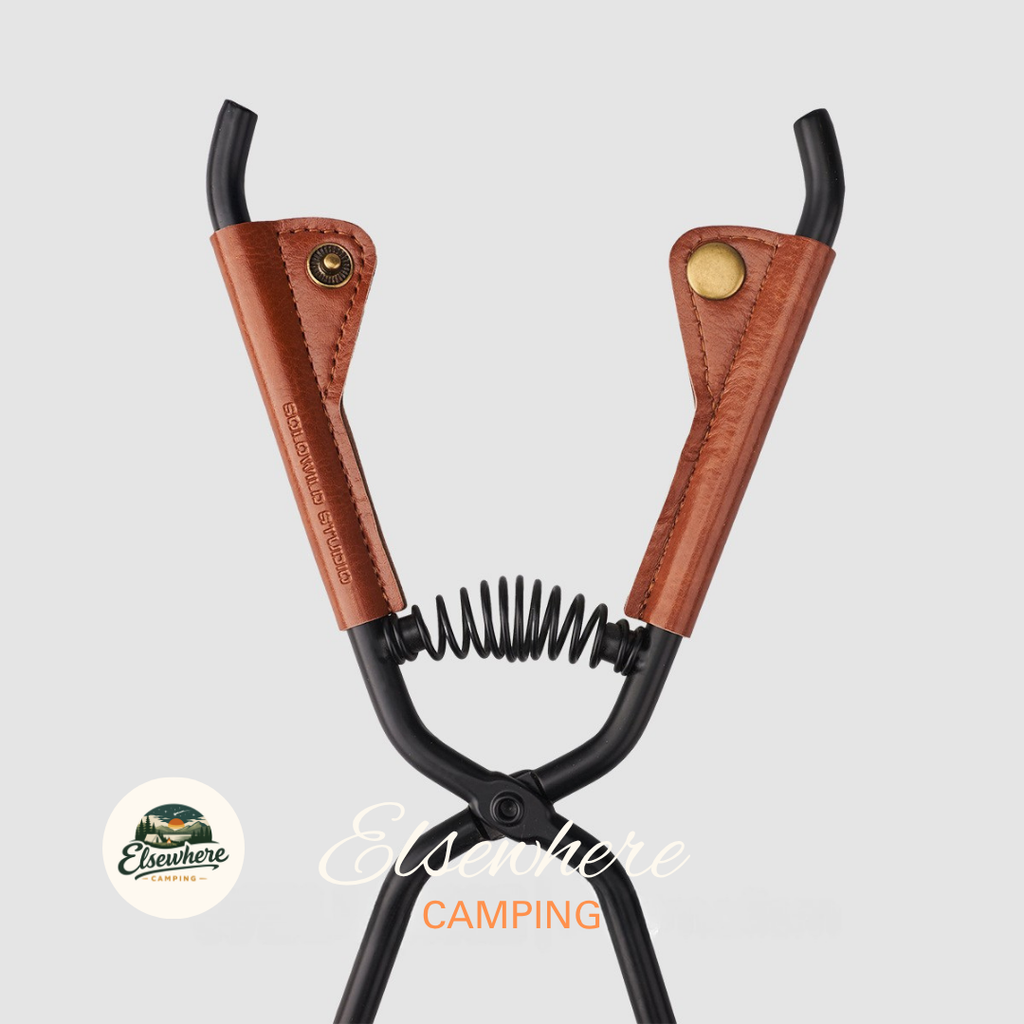 Elsewhere Camping Fire Tongs (Black/Brown)